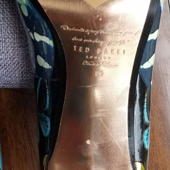 Ted Baker Patent Leather Butterfly Heels Size 39 - Picture 4 of 15